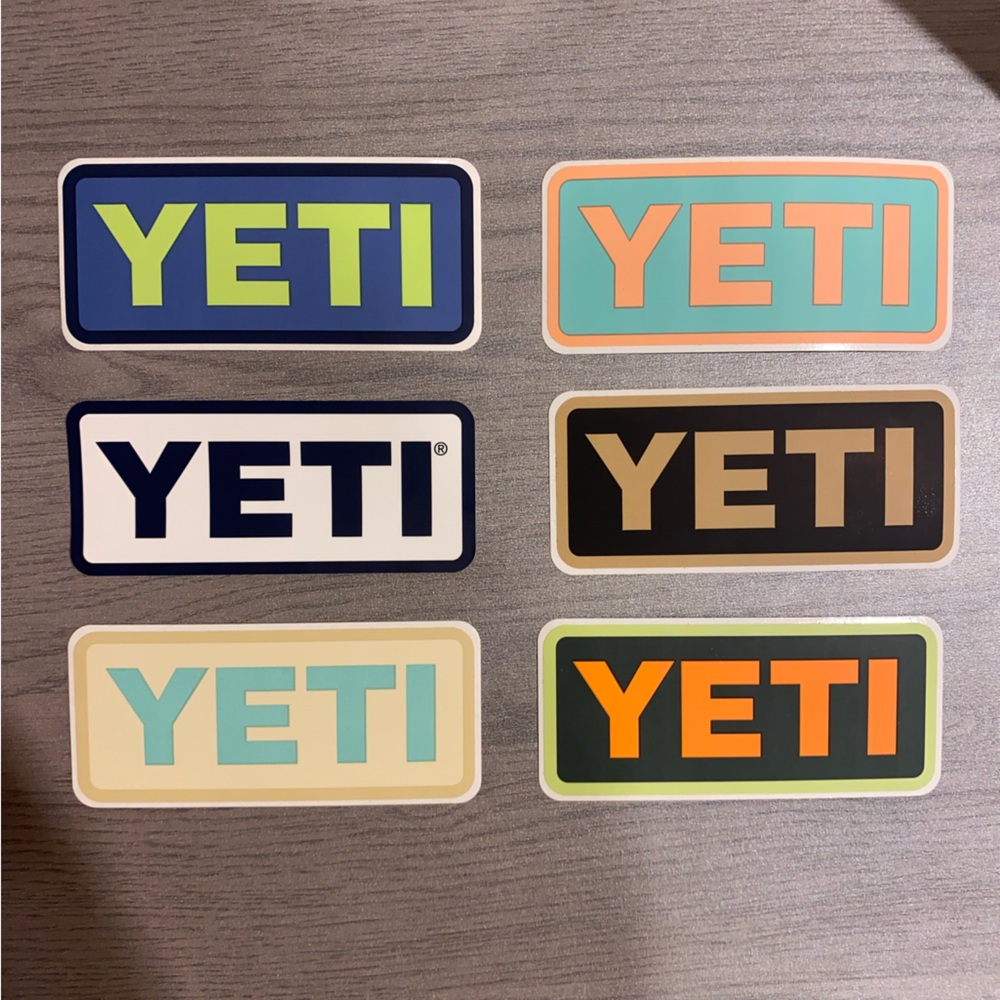 6 new YETI Stickers
